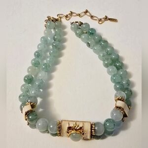 vintage 1928 co Jade collar choker 80s 90s necklace